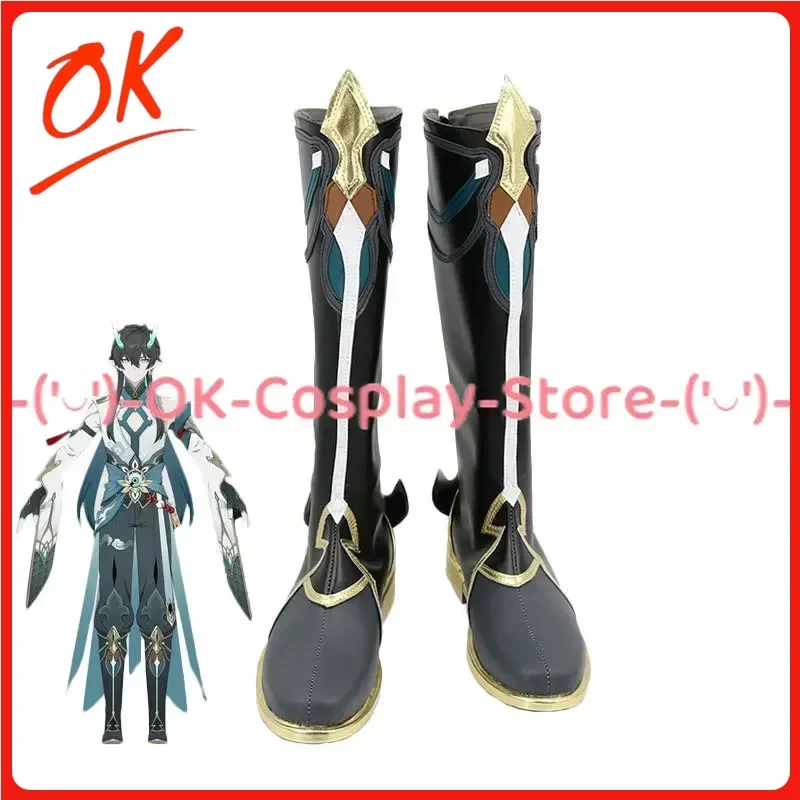 

[Customized] Honkai Star Rail Dan Heng Cosplay Shoes Game Roleplay Costume Prop Halloween Carnival Holiday Party PU Leather Boot