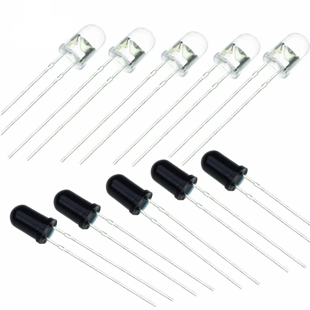 10/50/100 Pairs 5mm 3mm 940nm LEDs Infrared Emitter And IR Receiver Diode Diodes 301A