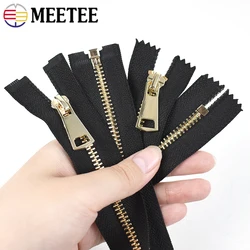 1/2 pezzi Meetee 5 #   Cerniere in metallo Punta aperta/chiusura 15-80 cm Zip con chiusura automatica Chiusure per cucire per borse Piumino Zaino Zipper Pull