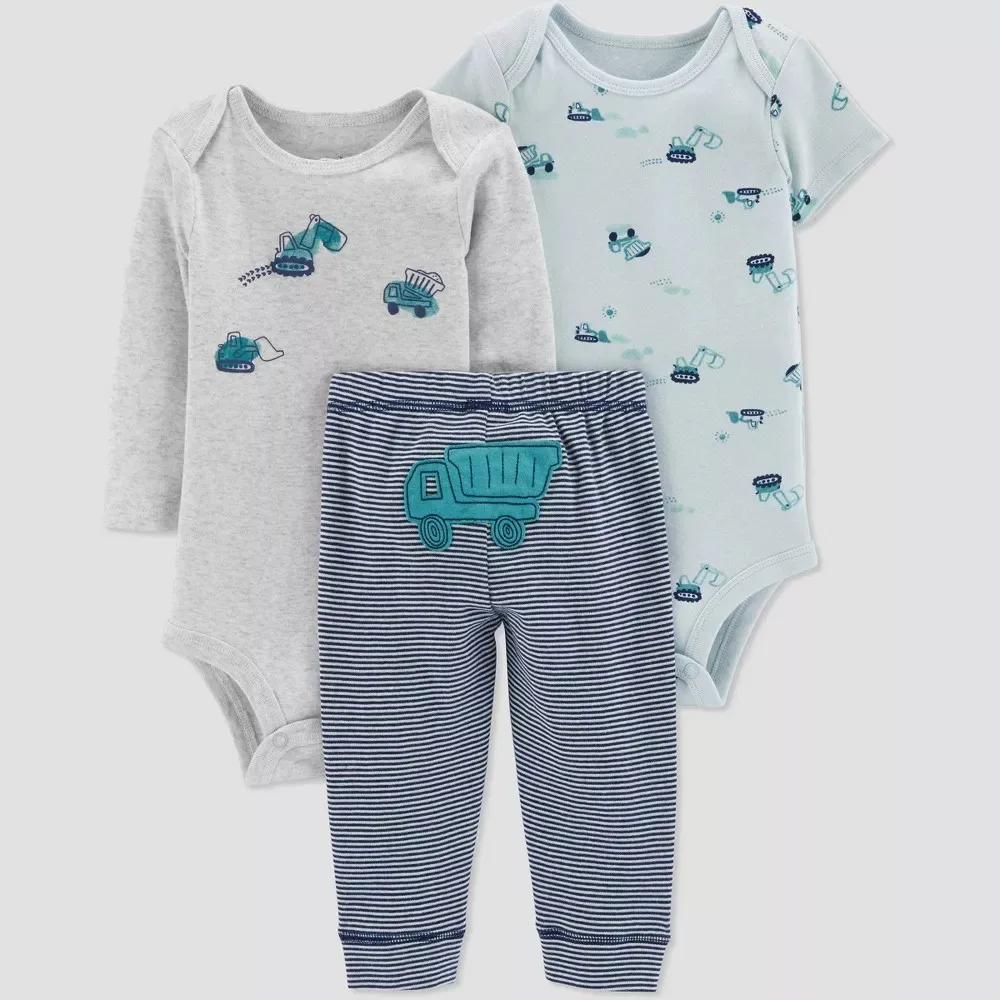 Baby onesie, male and female baby fart coat, Romper long-sleeved trousers set 3-piece set, newborn