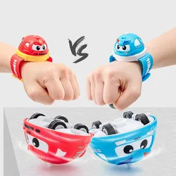 Spinning Top Gyroscope Watch Inertial Toy Car Gyro Stacked Rotate Mini Car Stunt Fancy Funny Gift Educational Toys for Children