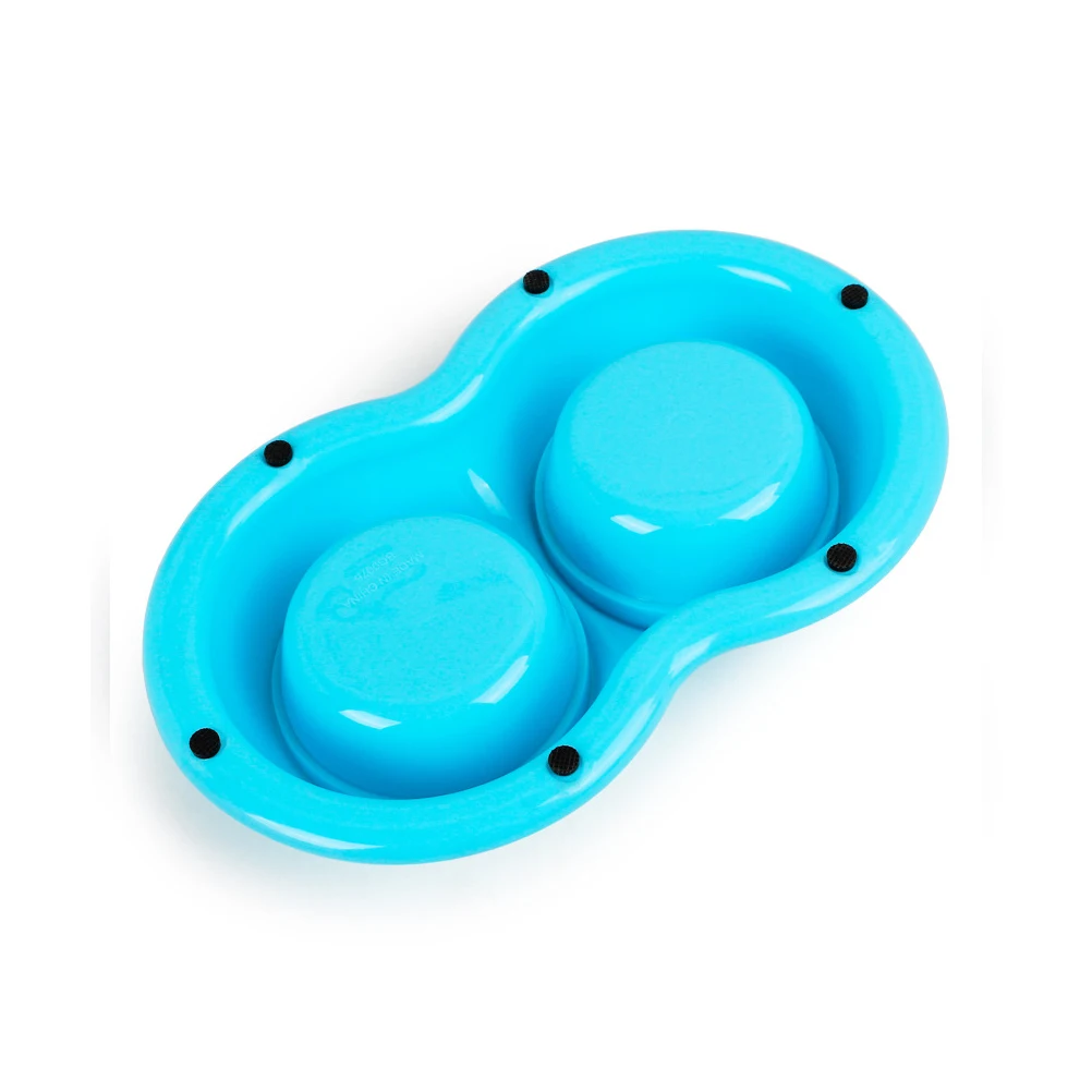 

Pet Double Bowl Stainless Steel Two-in- Cat Feeder Water Container Small Dogs Cats Feeding Bowls