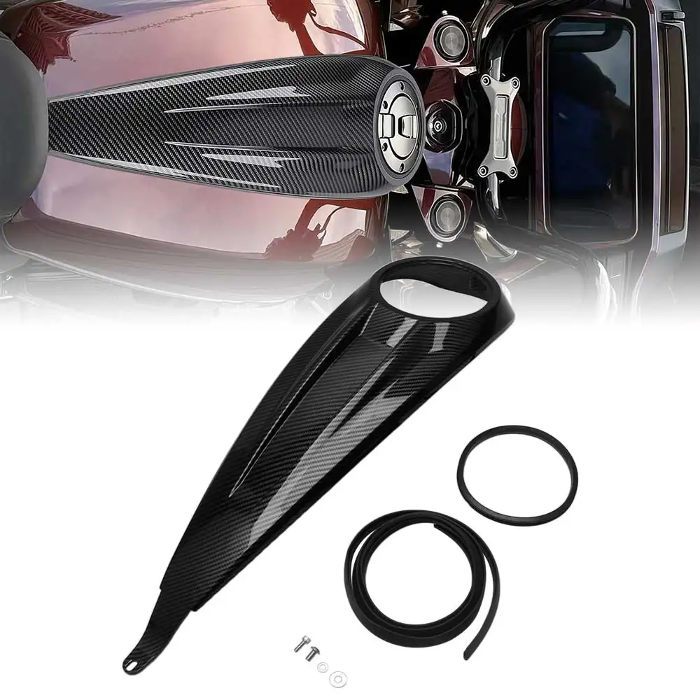 Motorcycle Stretched Dash Panel Fuel Gas Tank Cover Carbon Fiber  For Harley Road Glide CVO/SE FLTRXSE 2023-2026 Parts