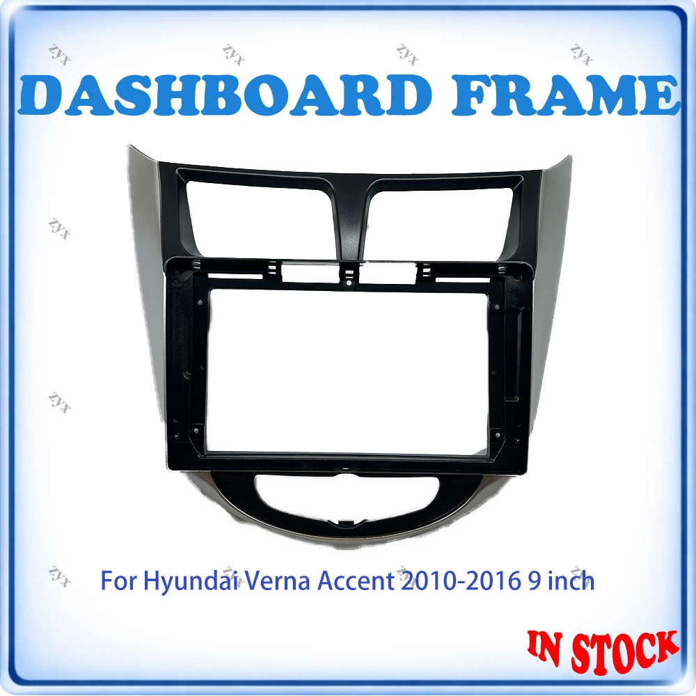 

Car Radio Fascia Frame For Hyundai Verna Accent 2010-2016 9 inch Stereo Panel Wiring Harness Power Cable