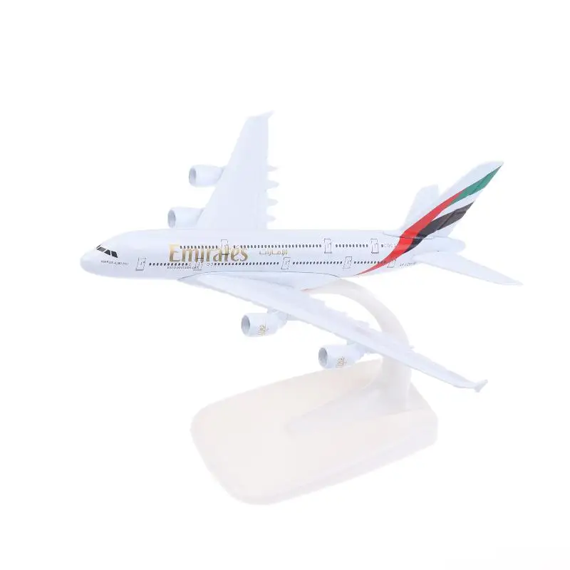 1 Zestaw Model Samolotu A380 14cm Metalowa Replika Stop Metalu Model Samolotu Symulacja Lotnictwa Dekoracja Samolotów