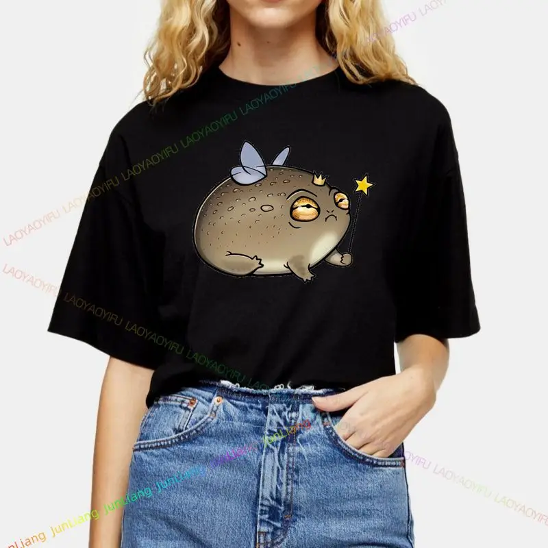 الصحراء المطر الضفدع الدهون الضفدع لطيف صديق تي شيرت متعة لطيف أعلى Kawaii الملابس أزياء عارضة الشارع فضفاض للجنسين الملابس #3