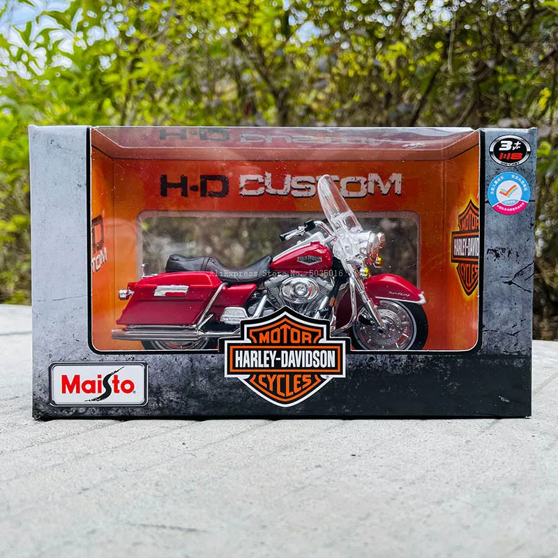 Maisto 1:18 Harley-Davidson moto 1999 FLHR Road King collezione di auto giocattolo modello moto in lega rossa