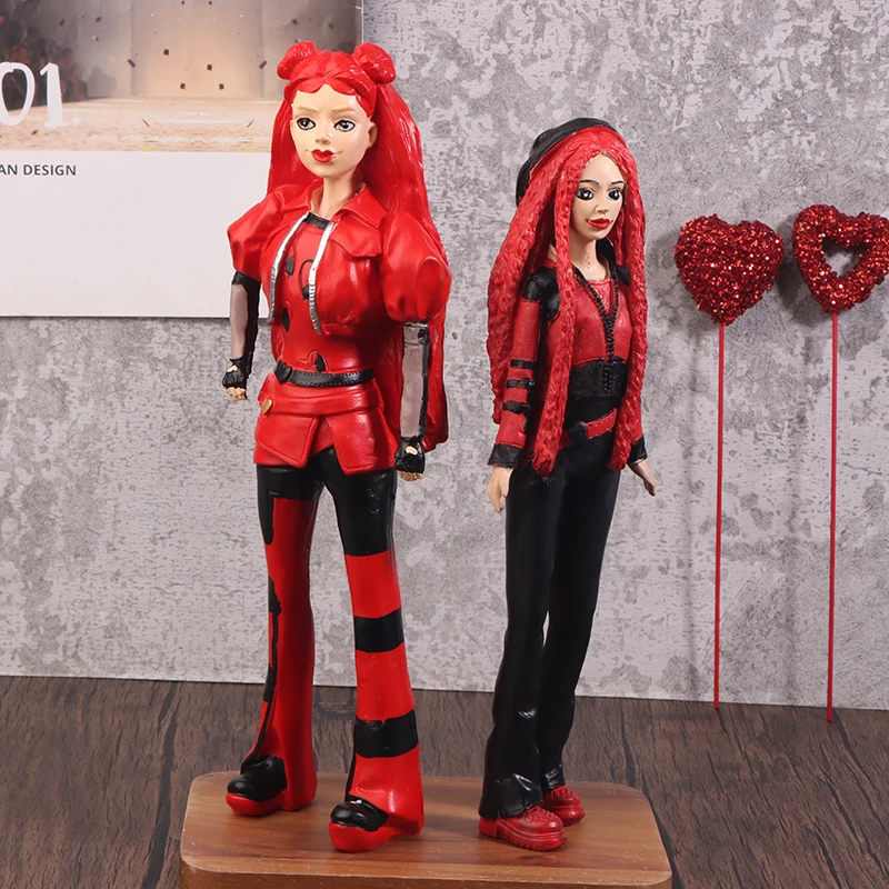 Descendants: The Rise Of Red Resin Cartoon Character Figures Creative Art Ornaments Home Tabletop Decoration Crafts Ornaments