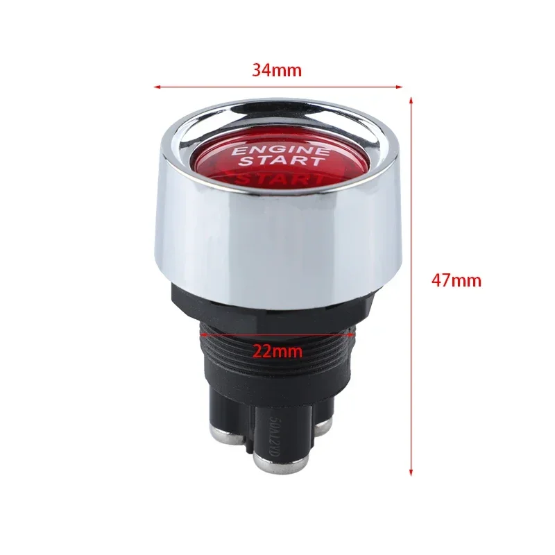 50A Multi-Functional Start Push Button Switch Vehicle Car Engine Start Button Ignition Switch DC 12V  Momentary Switch