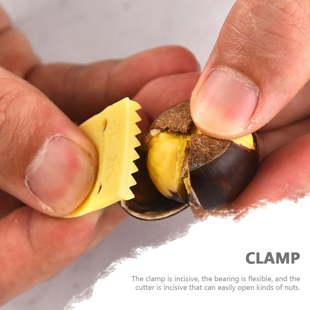 

2Pcs Cross Type Chestnut Shuckers Wear Resistant Nut Openers Stainless Steel Manual Walnut Clamps Kitchen Gadgets