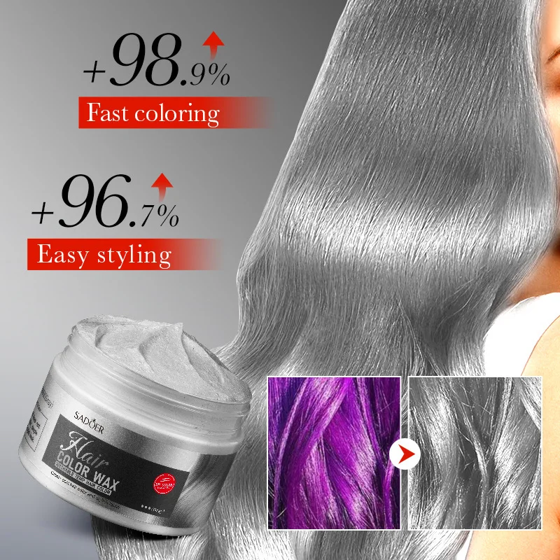 

120g DIY temporary hair dye wax gray hair color cream, suitable for daily party male and female role-playing