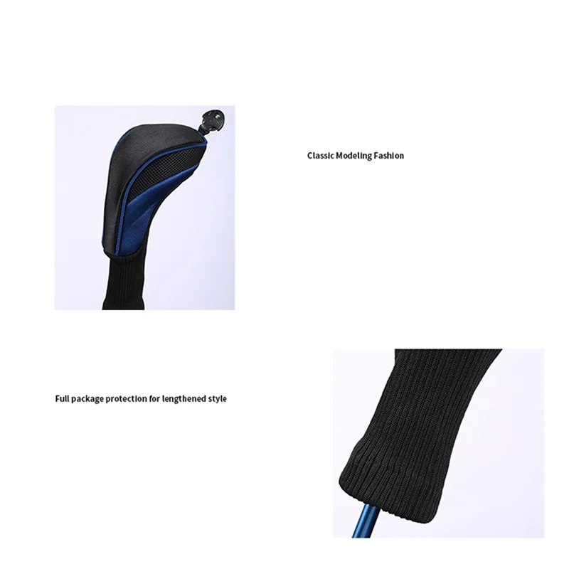 

B06C-Golf Club Set Head Set Wood Club Cover Breathable Mesh Fabric 1/3/5/ Cap Cover Head Cap Set Golf Parts