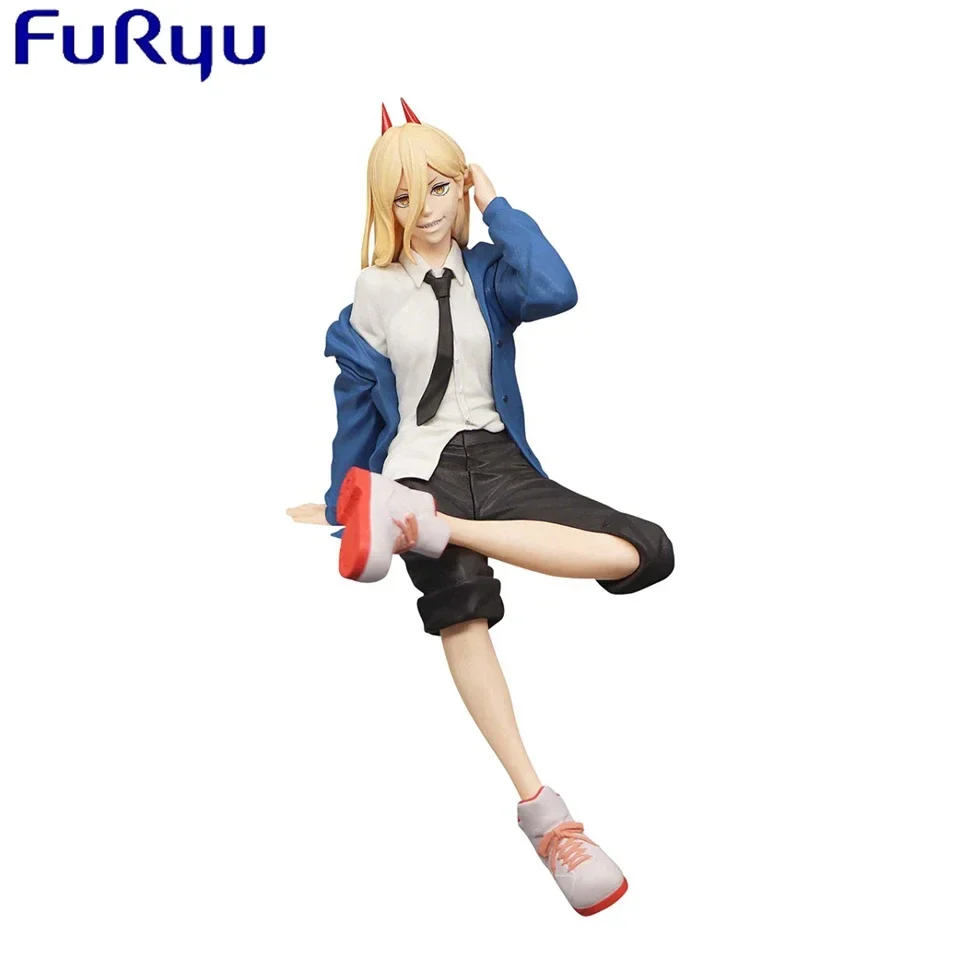 

In Stock Original Genuine FuRyu Chainsaw Man 14cm Power Noodle Stopper PVC Collectible Statue Model Toys Gifts