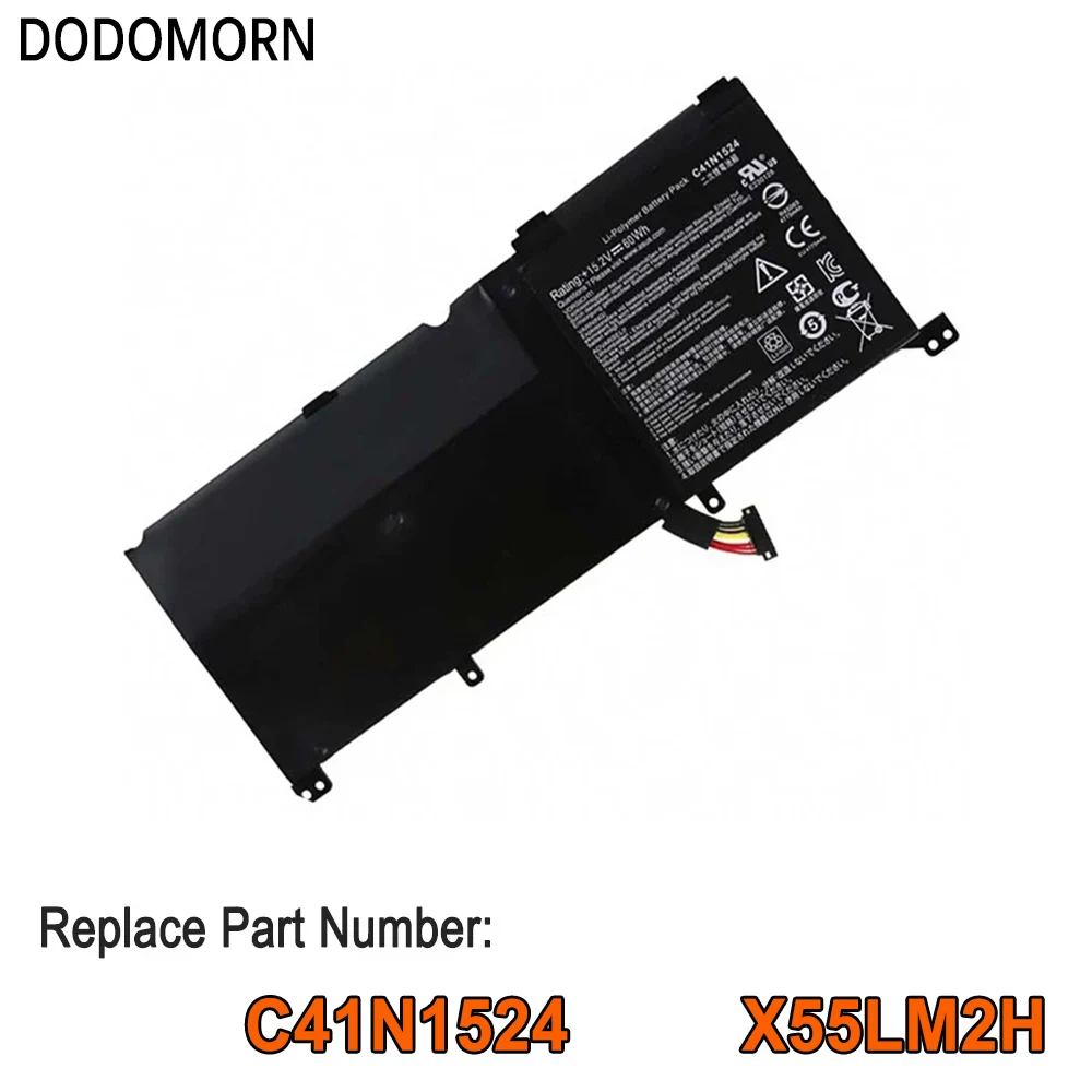 DODOMORN C41N1524 Rechargeable Li-Polymer Battery Pack For ASUS G501VW N501JW N501VW For Zenbook Pro UX501VW UX501JW Laptop