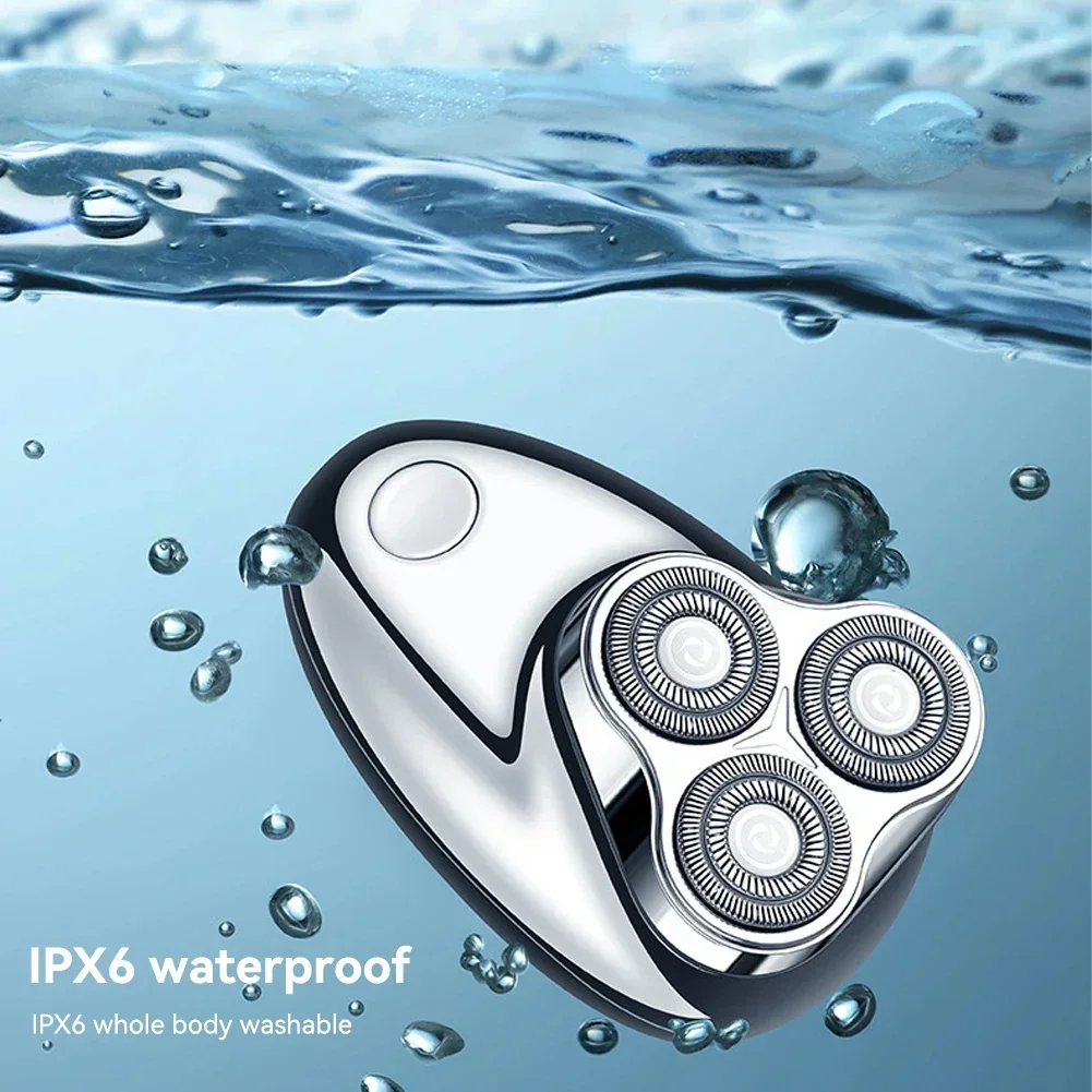 Nieuw magnetisch mes driekoppig elektrisch scheerapparaat LED digitaal display Draagbaar oplaadbaar scheerapparaat Mini tondeuse Cadeau