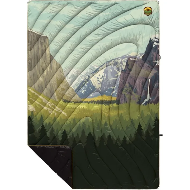 

Rumpl Original Puffy Blanket - Warm Puffy Camping Blanket, 100% Recycled Polyester Insulation, Lightweight, 52"x75", Yosemite