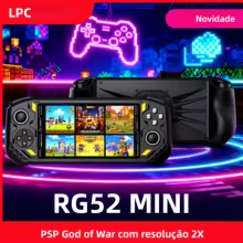 Aislpc retro console de jogo portátil rk3562 chip 5.5 ''tela suporta wifi bluetooth hd-out rg52 mini jogador de videogame para psp