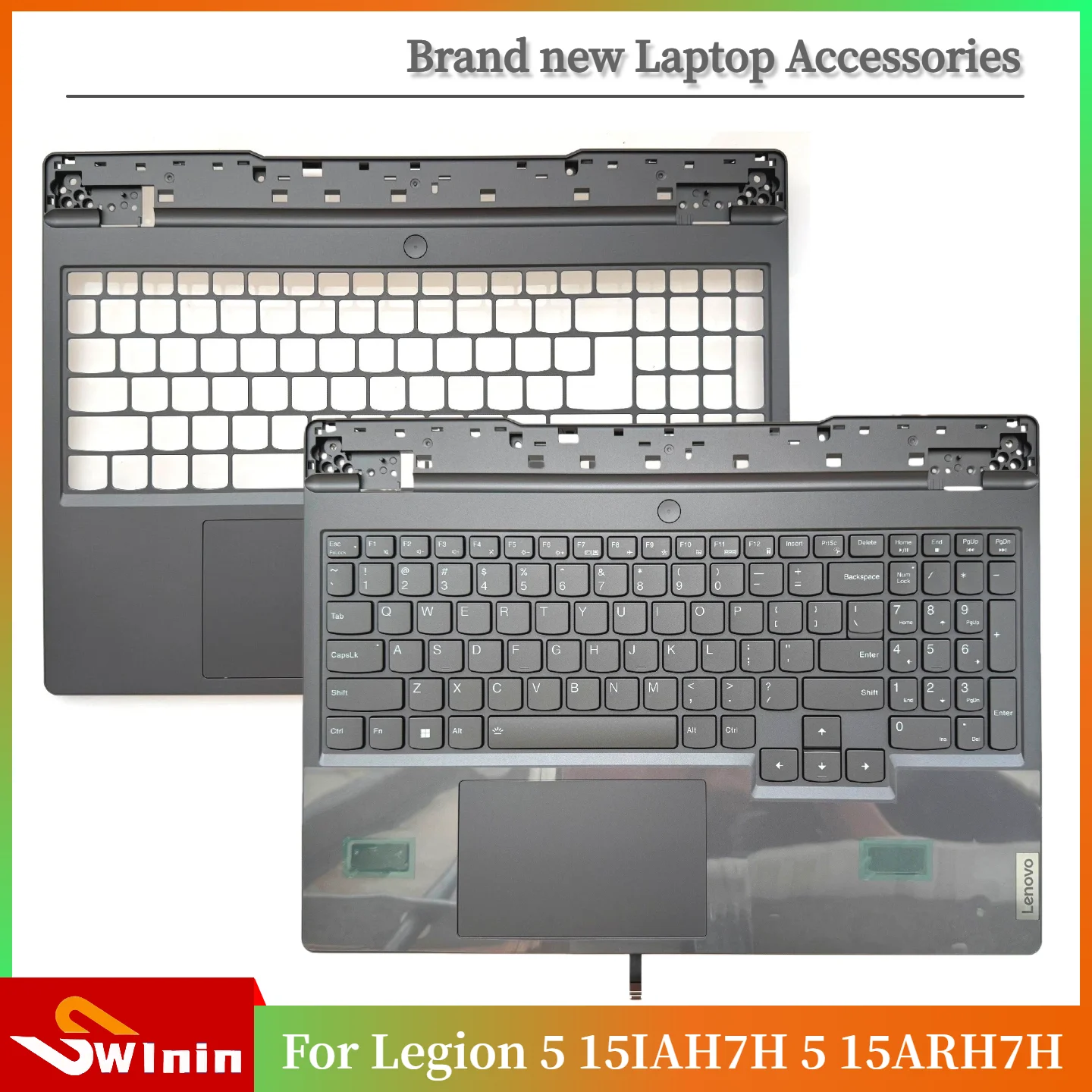 legion-5-15iah7h、5-15arh7h、y7000p-2022-ノートパソコン用パームレスト、アッパーケース、kbベゼル、cシェル、usバックライトキーボード（新品）
