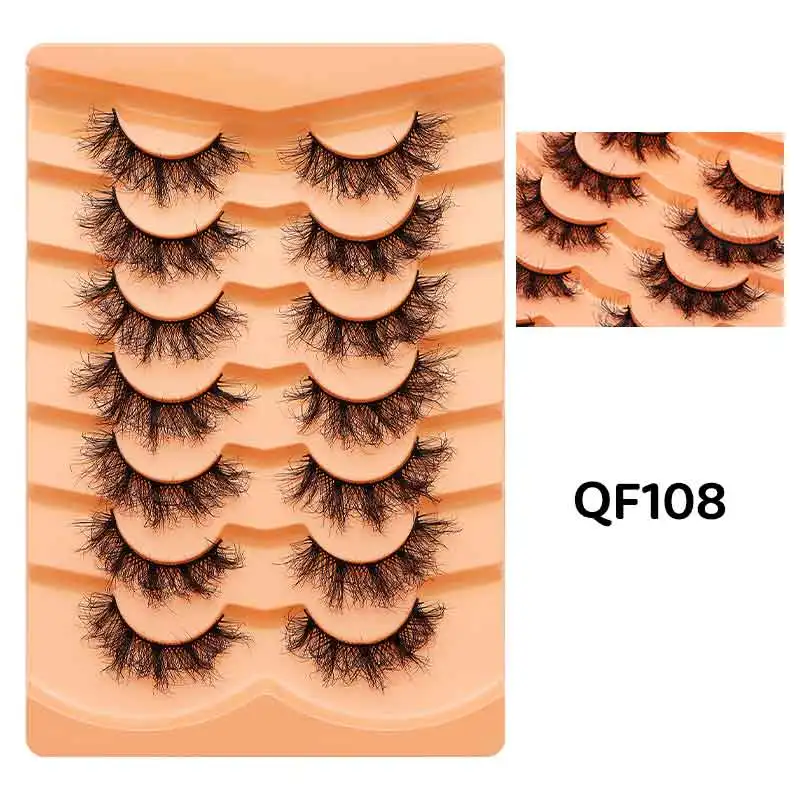 DINGSEN 7 Paar falsche Wimpern, Katzenaugen-Wimpern, Manga-Wimpern, künstliche Nerz-Wimpern, natürliche, lange, geflügelte End-Augen-längige Wimpern – Detail 27