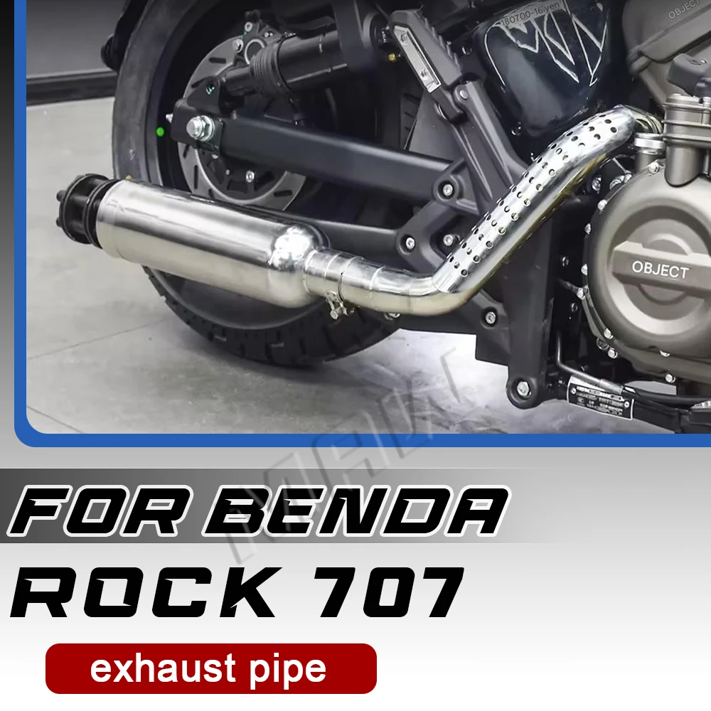 Dual Exhaust Full System for BENDA ROCK 707 Left & Right Outlet Deep Mellow Sound Modified Pipe Kit