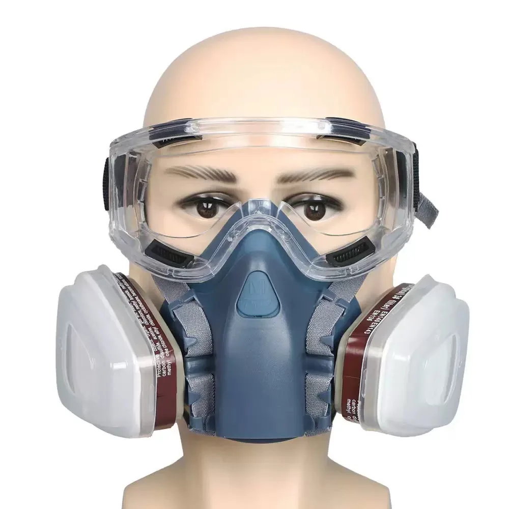 

Half-face respirator 7502, silicone mask with spray-painted finish, decorative formaldehyde fire-retardant spray