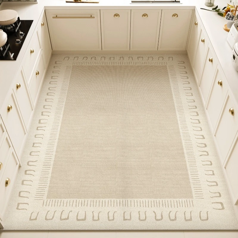 

PVC Leather Kitchen Mats Modern Minimalism Matpractical Waterproof Oil-proof Carpet Large Area Anti-fouling Balcony Rug Tapis 러그