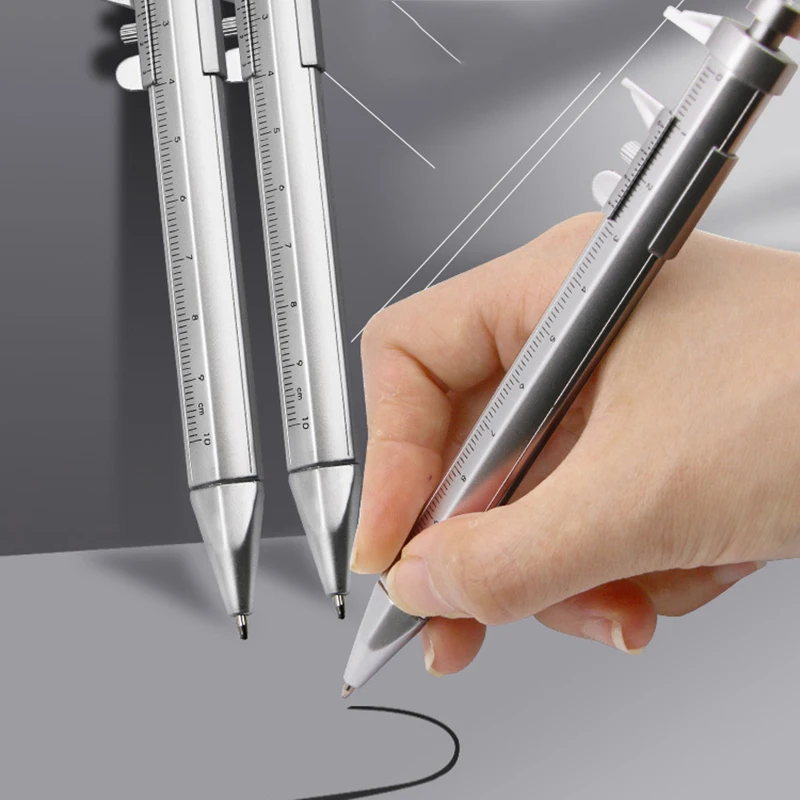 5Pcs 1.0Mm Gel Ink Pen Vernier Caliper Roller Ball Pen Stationery