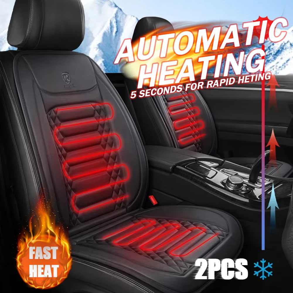 Car Heated Seat Cushion Winter Vehicle Rectangular Heated Seat Cover Suitable 12V Universal Car Seat Protector Cloak Cover Pads