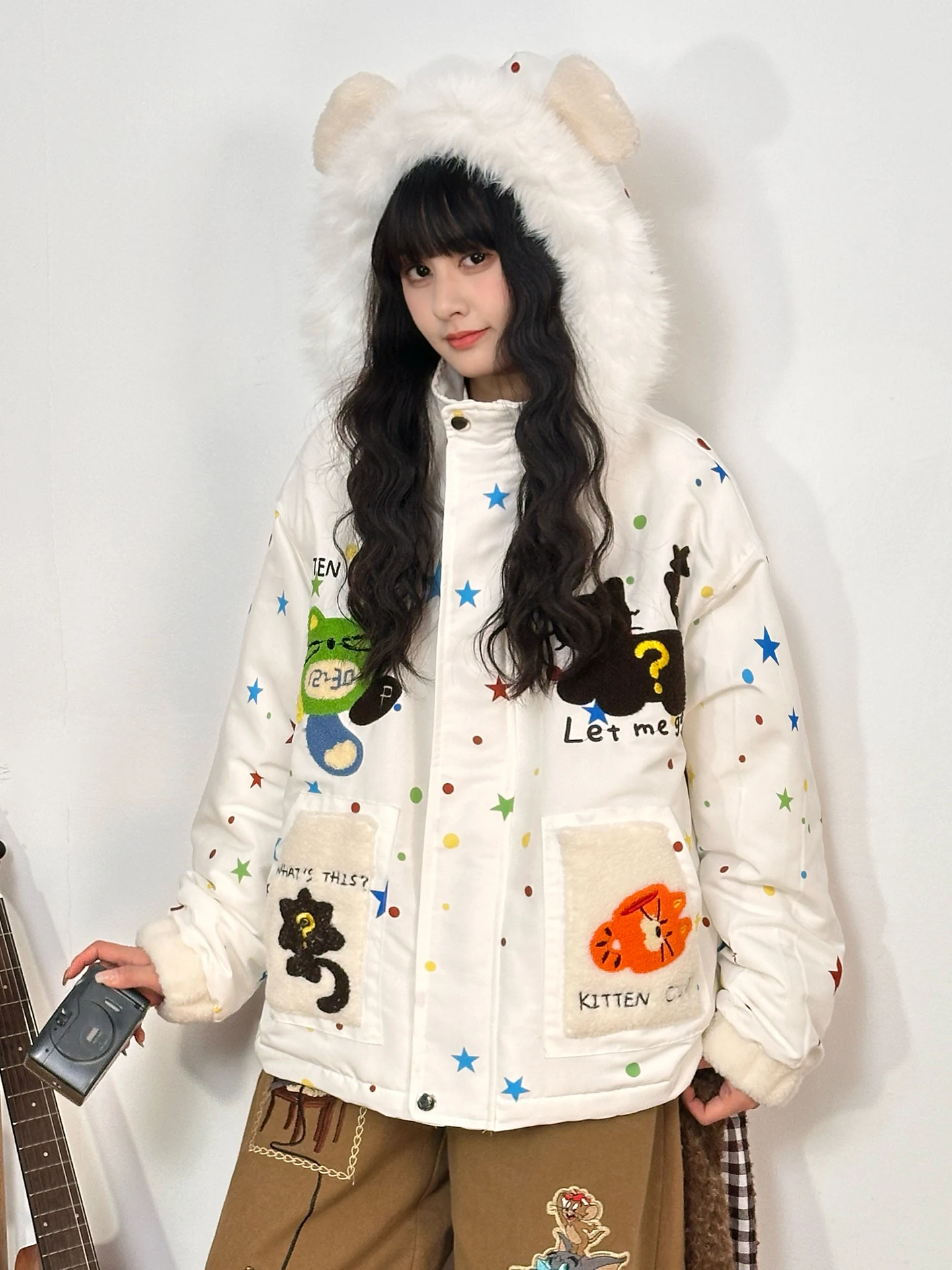 

Утепленная зимняя хлопковая куртка для женщин: модное повседневное пальто с меховым воротником и капюшоном, теплая верхняя одежда с длинными рукавами