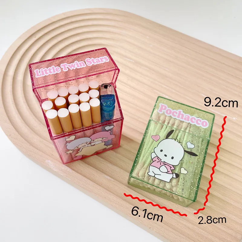 Sanrio Cigarette Case Hello Kitty Cinnamoroll Y2K Kuromi Melody Cinnamoroll Smoking Anime Storage Star Card Star Card Photo Box