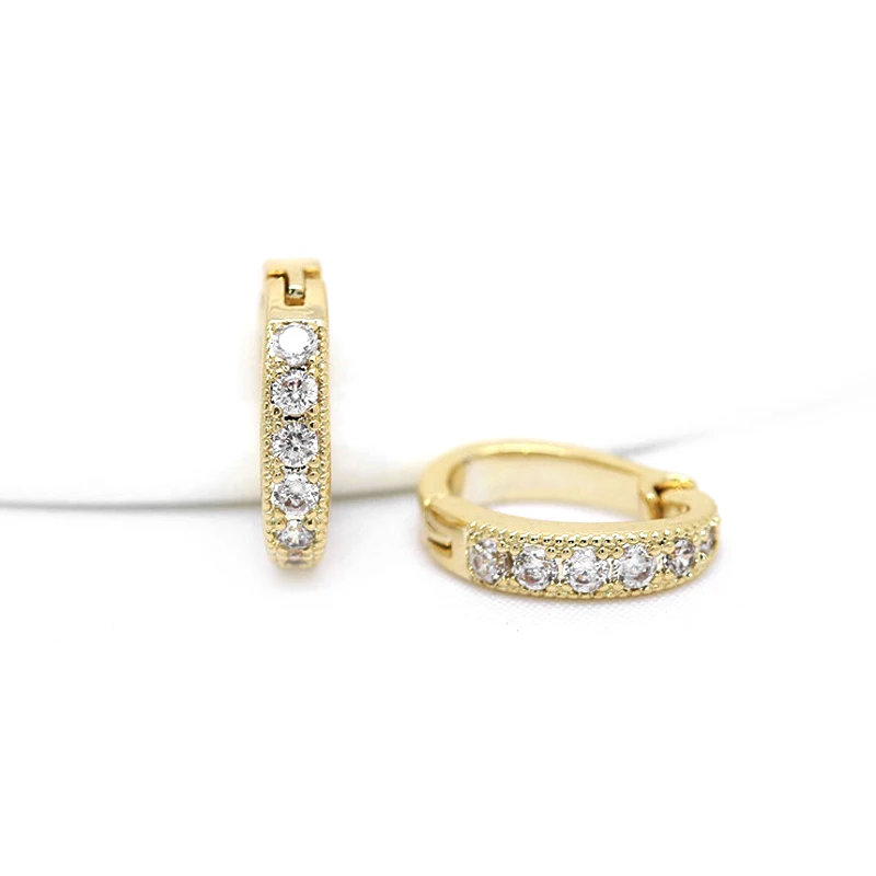 Breloques en laiton et Zircon, couleur or 18K, pendentifs, fermoirs, connecteur de bijoux, colliers, fournitures de fabrication, accessoires de