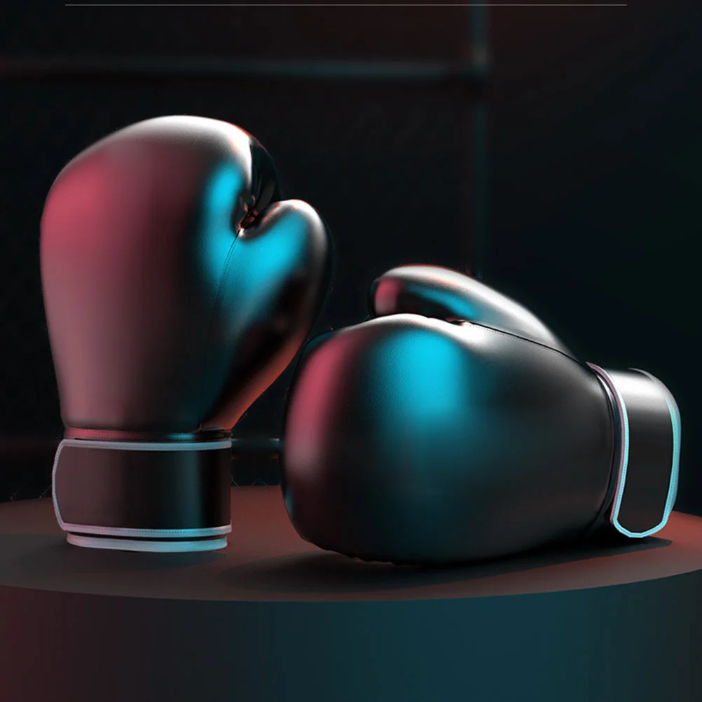 زوج واحد من قفازات الملاكمة PU للكبار معدات القتال للتدريب على حقيبة ثقيلة للعمل الملاكمة التايلاندية تجريب المصارعة