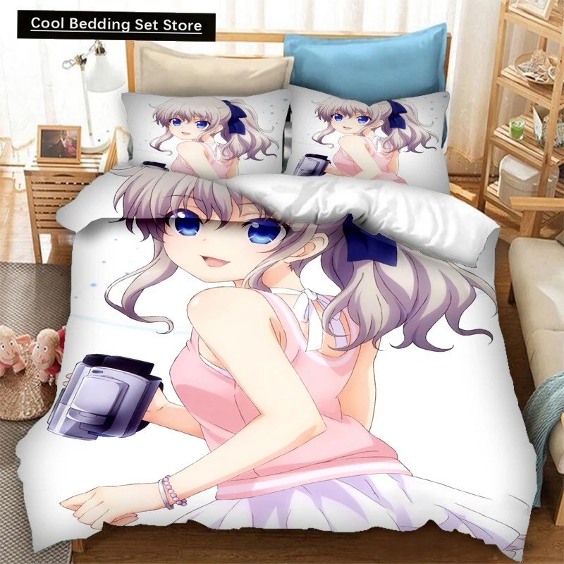 3D Print Anime Kawaii Girls Nao Tomori Bedding Set Double Twin King Duvet Cover Comforter Pillowcase Boys Girls Adults Bedroom