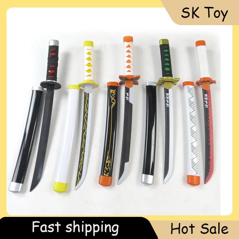 Espada Katana Japonesa de Anime de 42 cm con Funda, Agatsuma Zenitsu Kamado Tanjirou, Katana para Cosplay, Accesorios de Actuación, Regalos