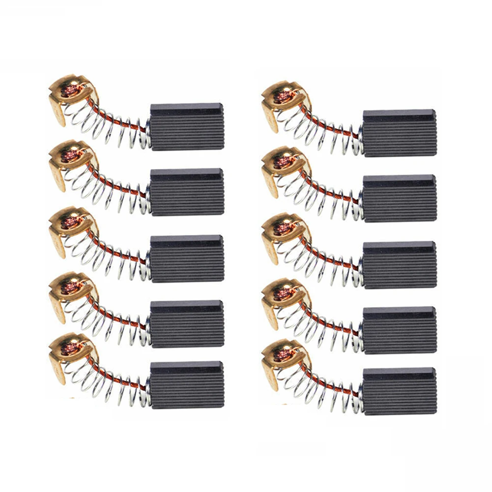 Set di spazzole di carbone da pezzi Set di spazzole di carbone Terminali metallici Martello da trapano Molle leggermente diverse e terminali metallici Martello da trapano