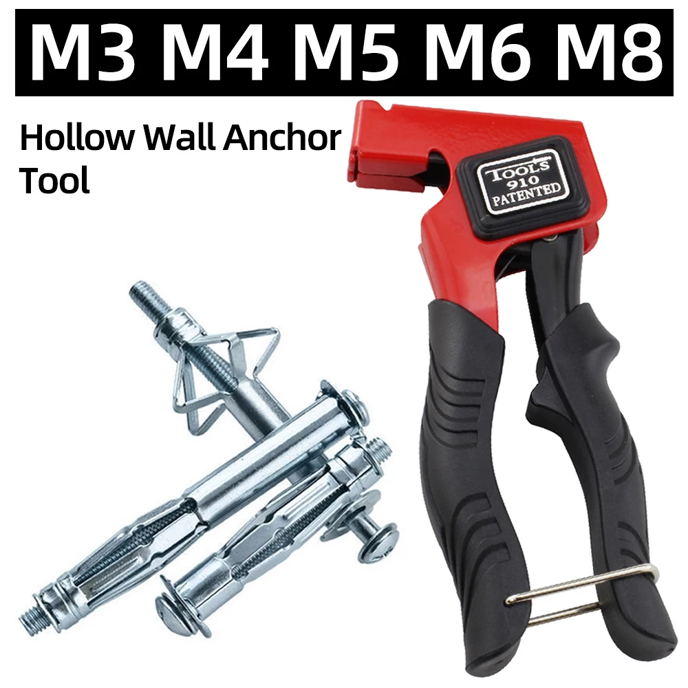 Hollow Wall Gecko Anchors Gun Heavy M3 M4 M5 M6 M8 Gypsum Board Fixing Drive Wall Anchor Gun Bolt Screws Kit Hand Tools