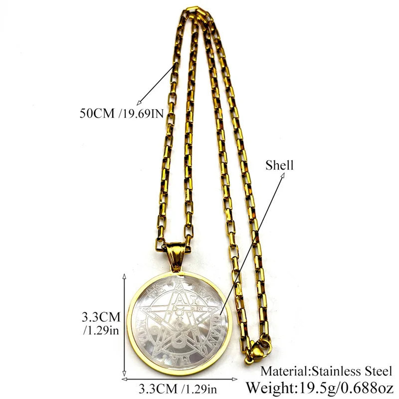 اليهودية Tetragrammaton العبرية الخماسي شل القلائد للنساء الرجال الفولاذ المقاوم للصدأ الذهب اللون الذكور سلسلة تميمة مجوهرات هدية