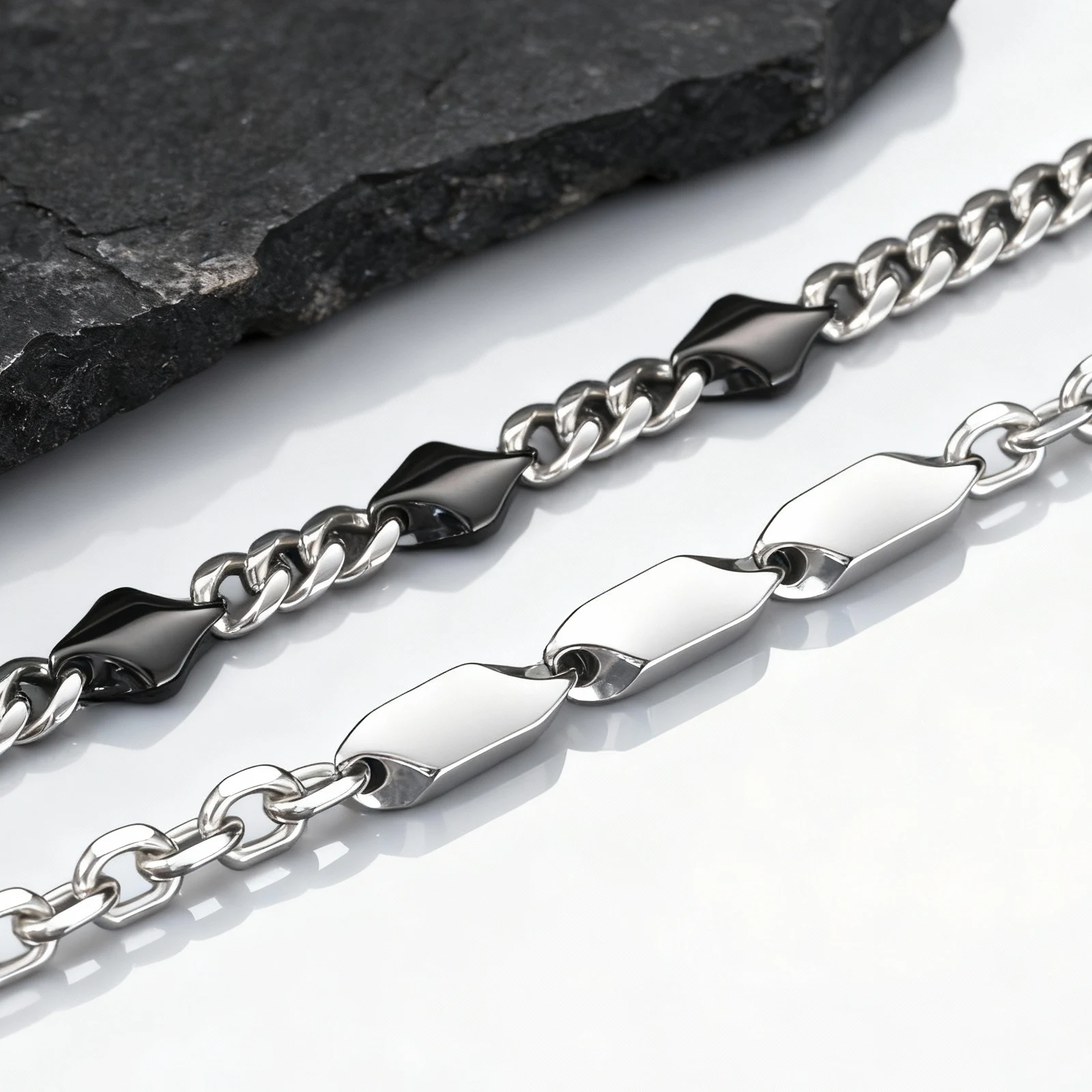 Pulseira de corrente de aço in - Ceramic Link Bracelet avaliação e preço