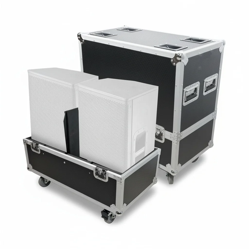 

12 Inch Speaker Case, 9mm Plywood ATA Flight Case, Heavy Duty Aluminum Steel, Dual Speaker Road Case, fit for 12 Inch Speakers