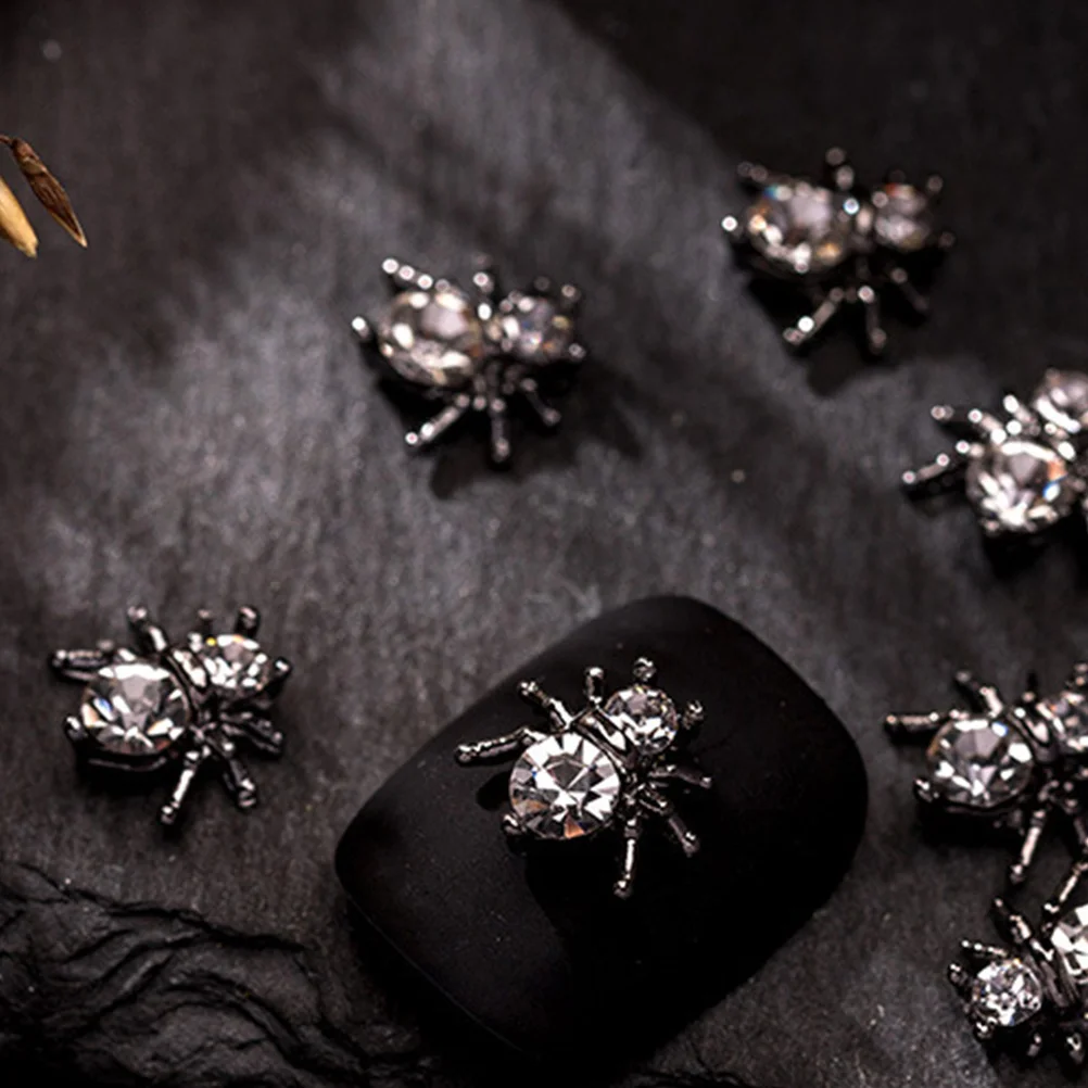 

20Pcs Spider Nail Charms Lightweight Alloy 3D Nail Art Accessories Halloween Holiday Nails Decoration Halloween Charms