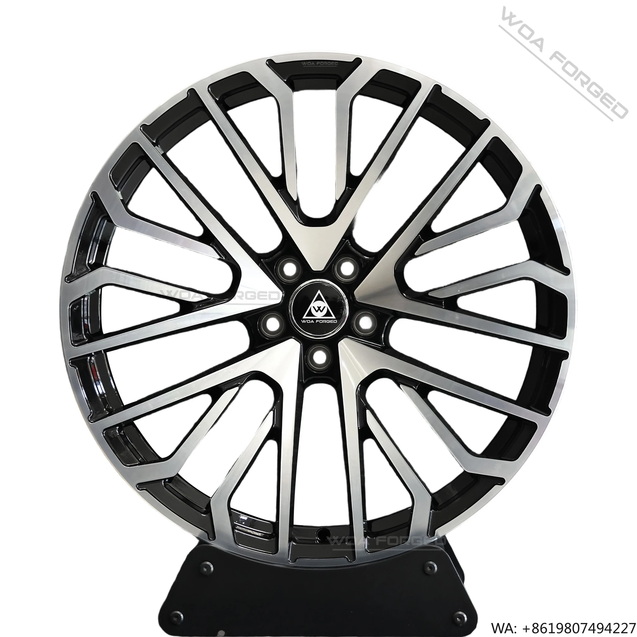 

1819 20 Inch Custom Monoblock Forged Wheels Black Machined Face Multi-Spoke Sport Rims 5x112/5x114.3/5x120 for