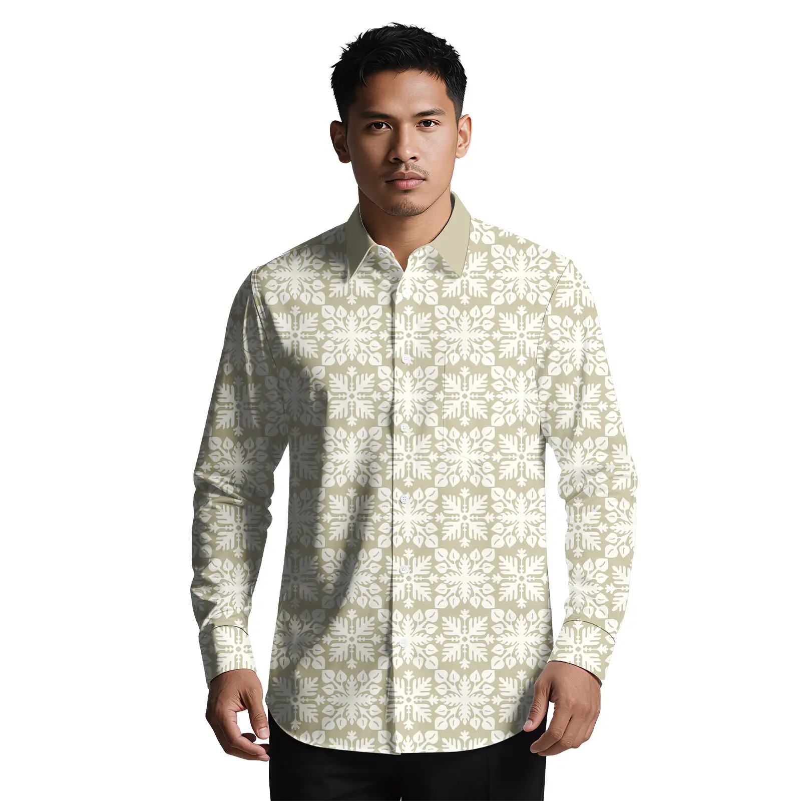 هاواي مخصص الأزهار طباعة السعر المنخفض الملابس ساموا أحدث تصميم جزيرة الرجال قميص بولينيزيا أعلى جودة للرجال قميص ألوها #4