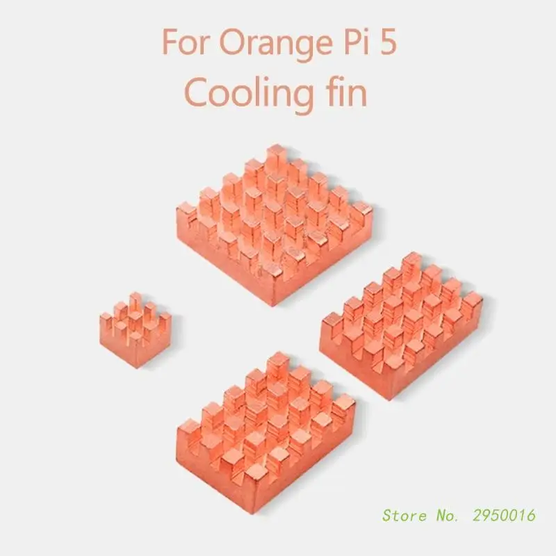 

4PCS Heat Sinks Computer Development Board Radiator Heatsink Copper/Aluminum Radiators for Orange Pi 5 Heat Dissipation