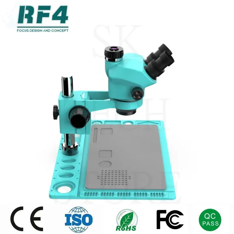 

Новый дизайн 7-50X непрерывное зуммирование RF7050TVD2 с антистатическим фотоэлементом для технического обслуживания инженерный микроскоп для ремонта PBC