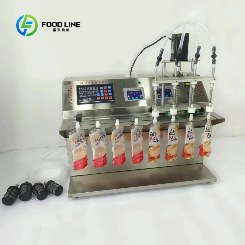 Customized Desktop Spout Pouch Liquid Filling Capping Machine Digital Control for Juice Milk Beverage Stand‑up Pouch Packaging