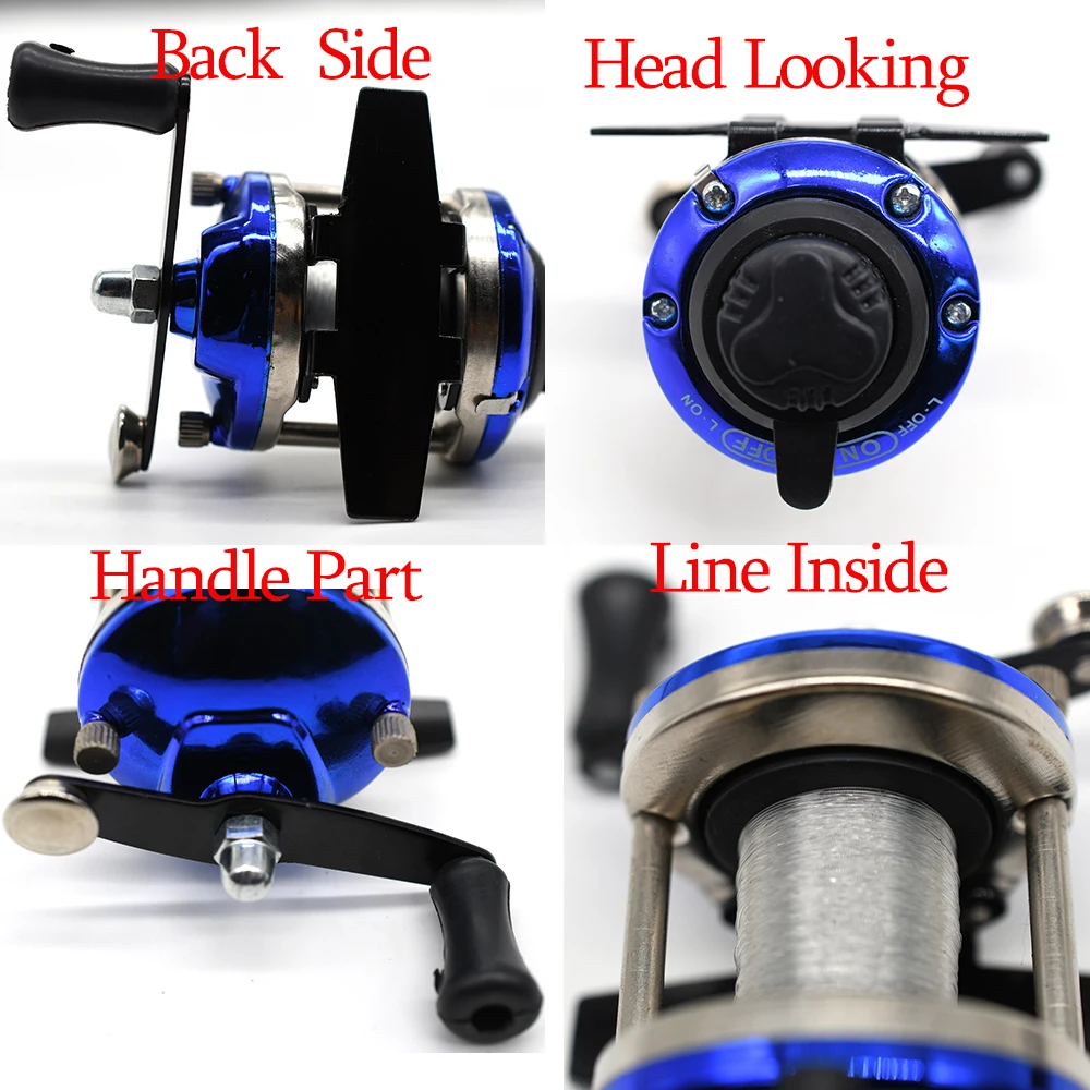 Mini carrete de baitcasting Metal 3:1 – Pesca en hielo y mar