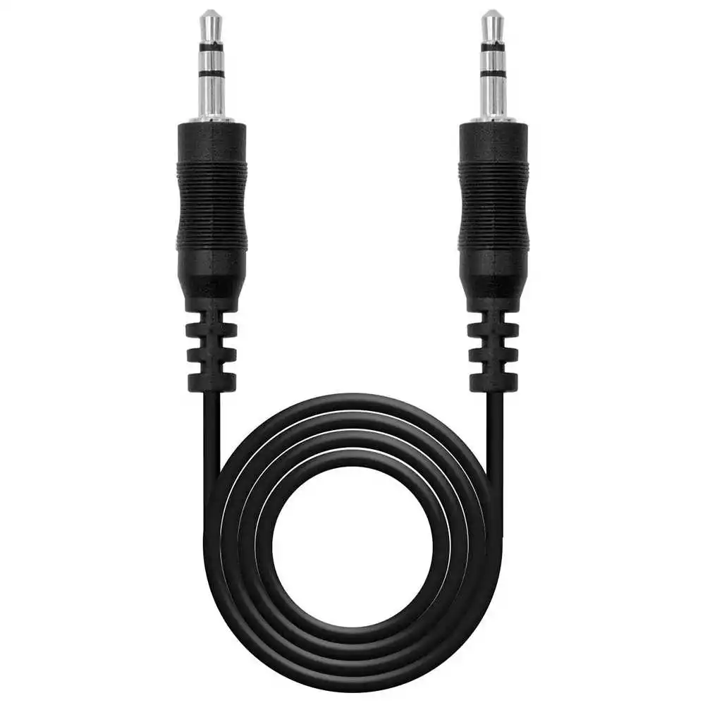 Nanocable 10.24.0110 10m Audio Aux 3.5mm Jack Cable Black Stereo Sound Cord Car Double Male  for Car Radio Headphones