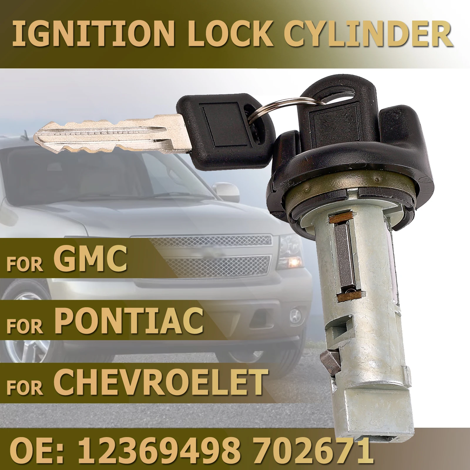 New Ignition Lock Switch Cylinder For Chevrolet Silverado Venture GMC Savana Sonoma Yukon Pontiac Isuzu Replace 12369498 926-055