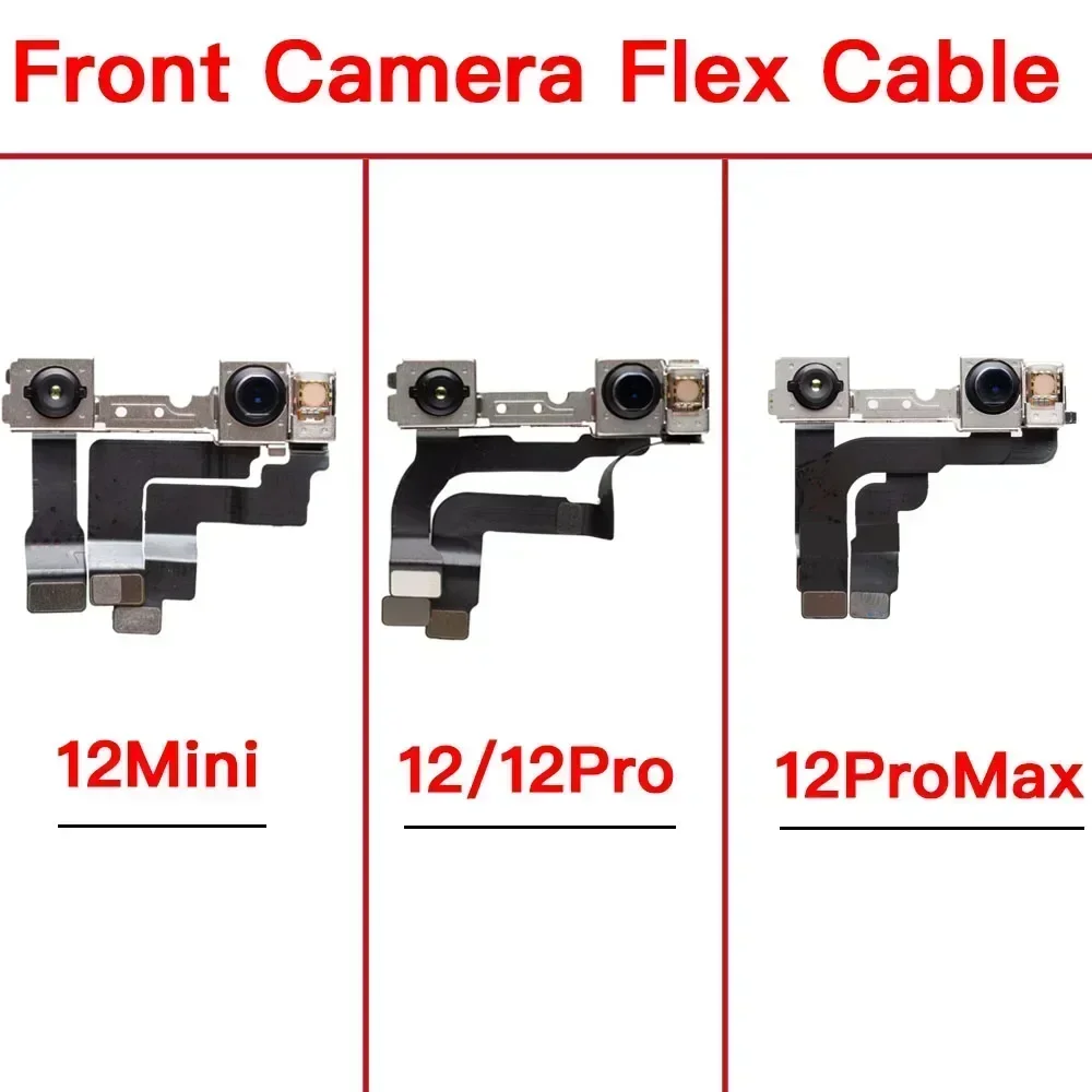 Front Camera Flex Cable Replacement for IPhone 12 Mini Pro Max 12MP Facing Lens Module Part NO Face ID