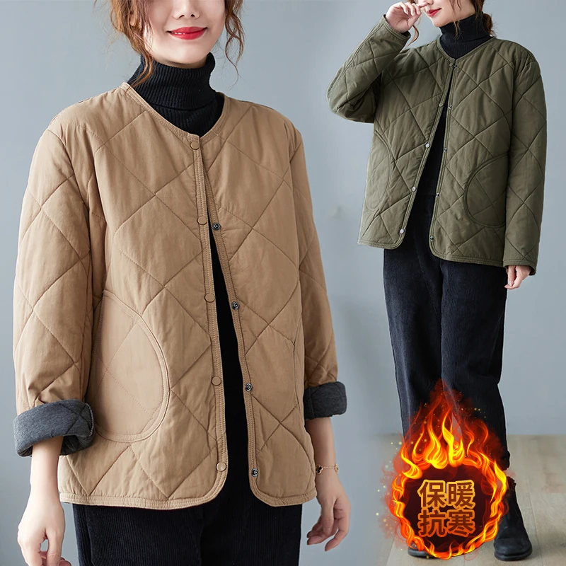 Artistico versatile in cotone leggero Jaet New Sle 2025 ular Cappotto in cotone ort autunno inverno di piccole dimensioni da donna